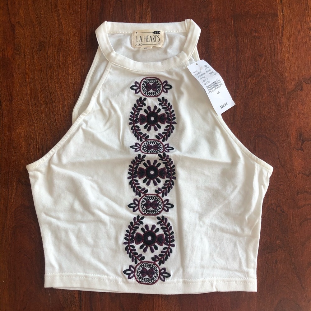 LA Hearts crop top